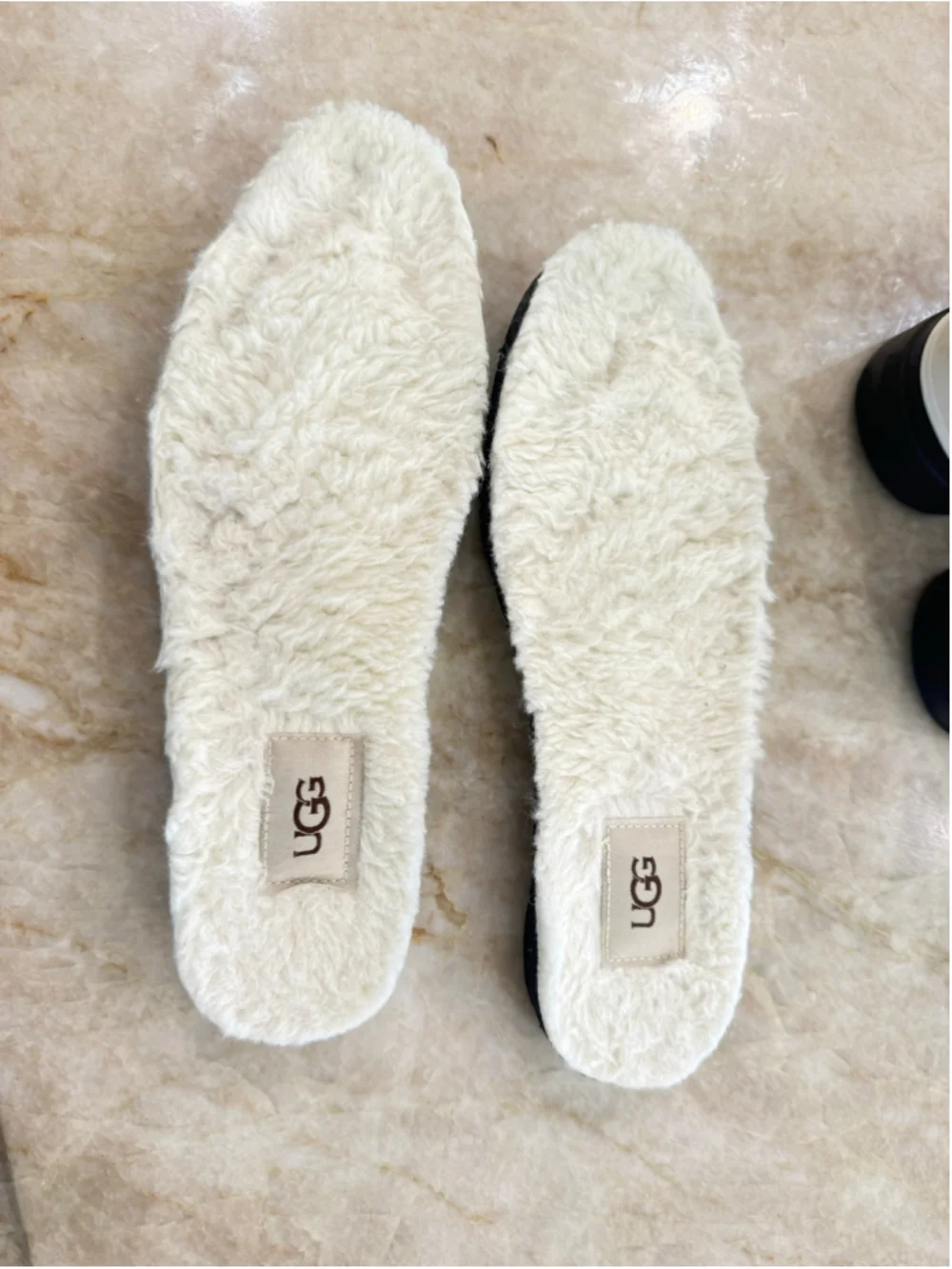 Women's UGG White & Black Winter & Rain Boots Size 9, rubber anti slip bottoms